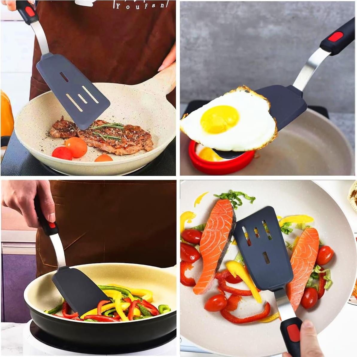 Juego de 4 Espátulas de Silicona KLAQQED Resistentes al Calor