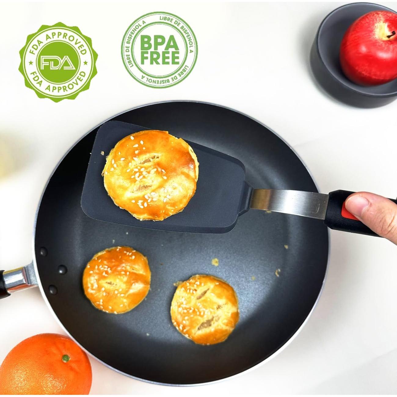 Juego de 4 Espátulas de Silicona KLAQQED Resistentes al Calor