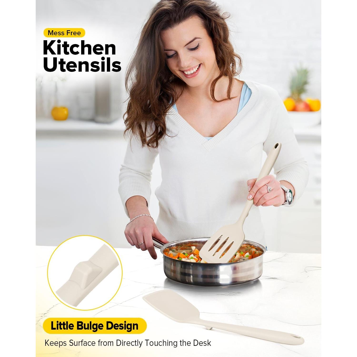 Juego de 2 Espátulas de Silicona BUNDLEPRO Antiadherentes