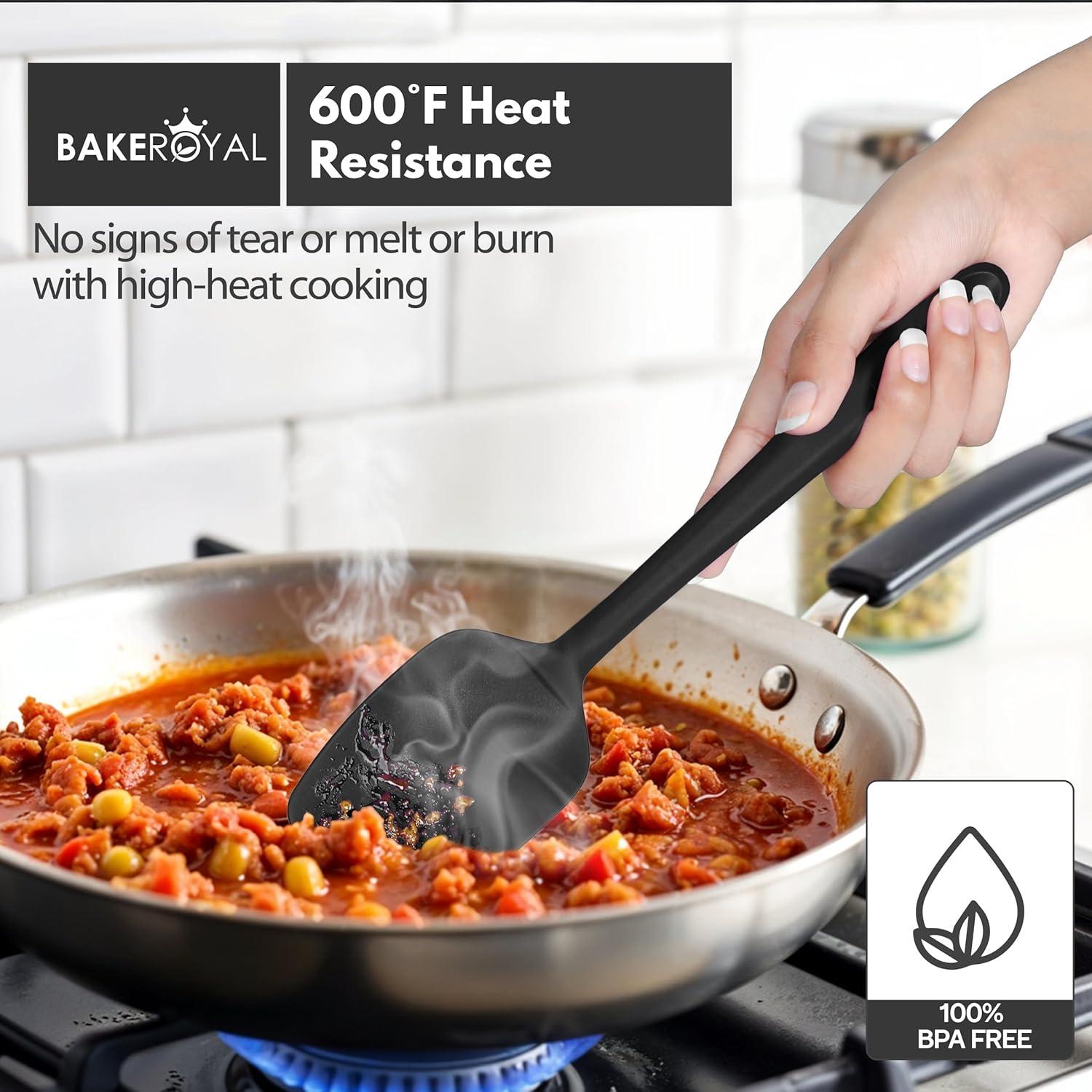 Juego de Espátulas de Silicona Bake Royal - 4 Piezas Resistentes al Calor 315.6°C