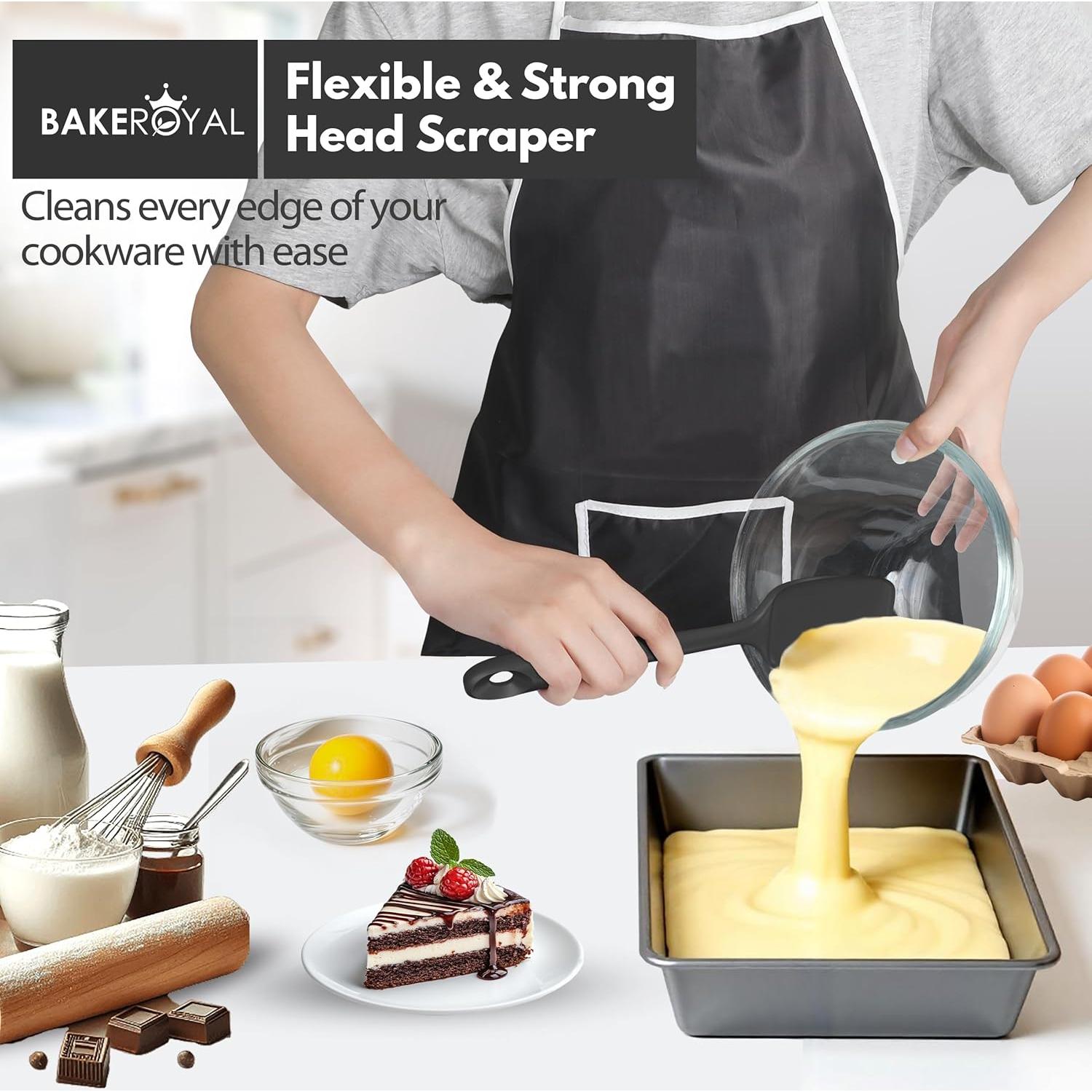 Juego de Espátulas de Silicona Bake Royal - 4 Piezas Resistentes al Calor 315.6°C