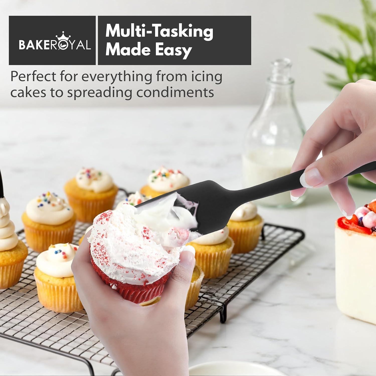 Juego de Espátulas de Silicona Bake Royal - 4 Piezas Resistentes al Calor 315.6°C