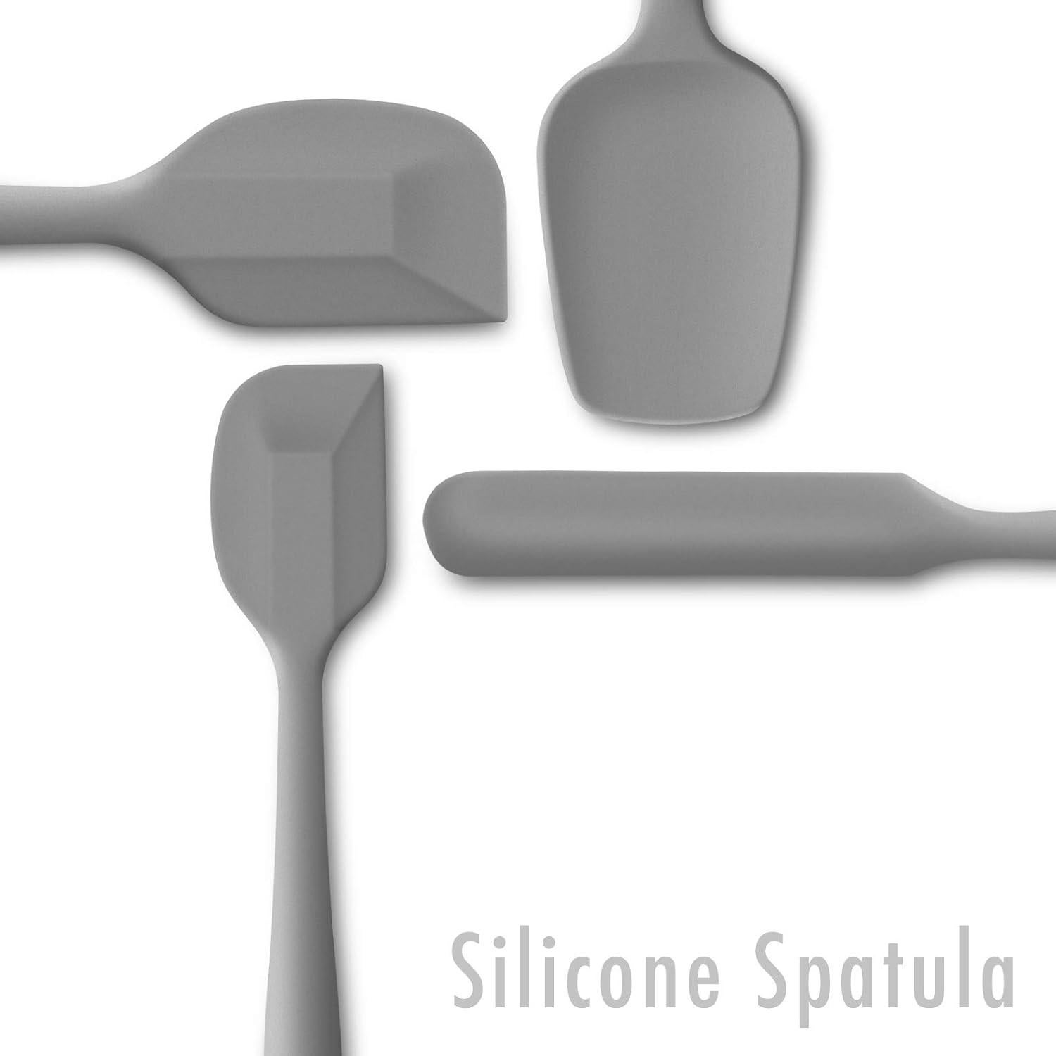 Juego de Espátulas de Silicona JXWING 4 Piezas Gris