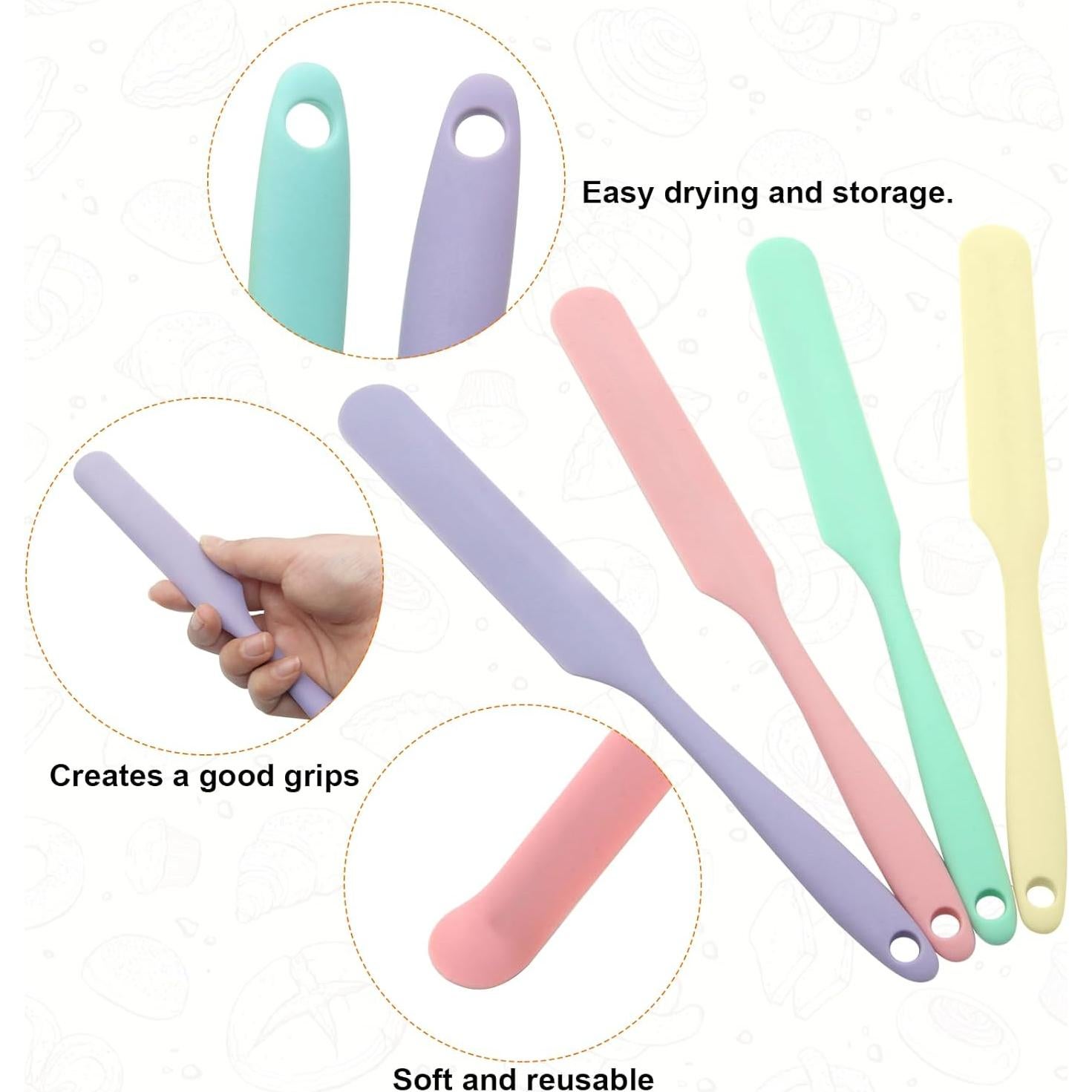 Juego de 4 Espátulas de Silicona CATOSUM Resistentes al Calor