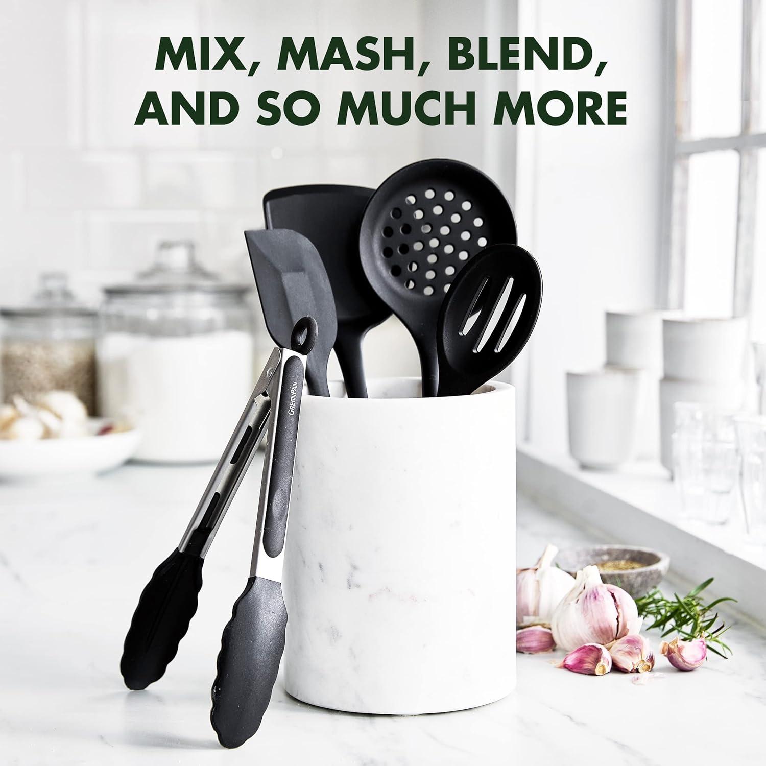 Juego de Utensilios de Cocina 5 Piezas GreenPan Silicona Negra