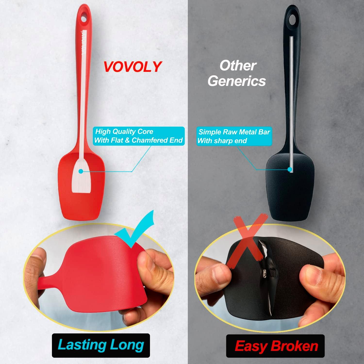 Juego de Espátulas de Silicona Vovoly 3 Piezas Multicolor