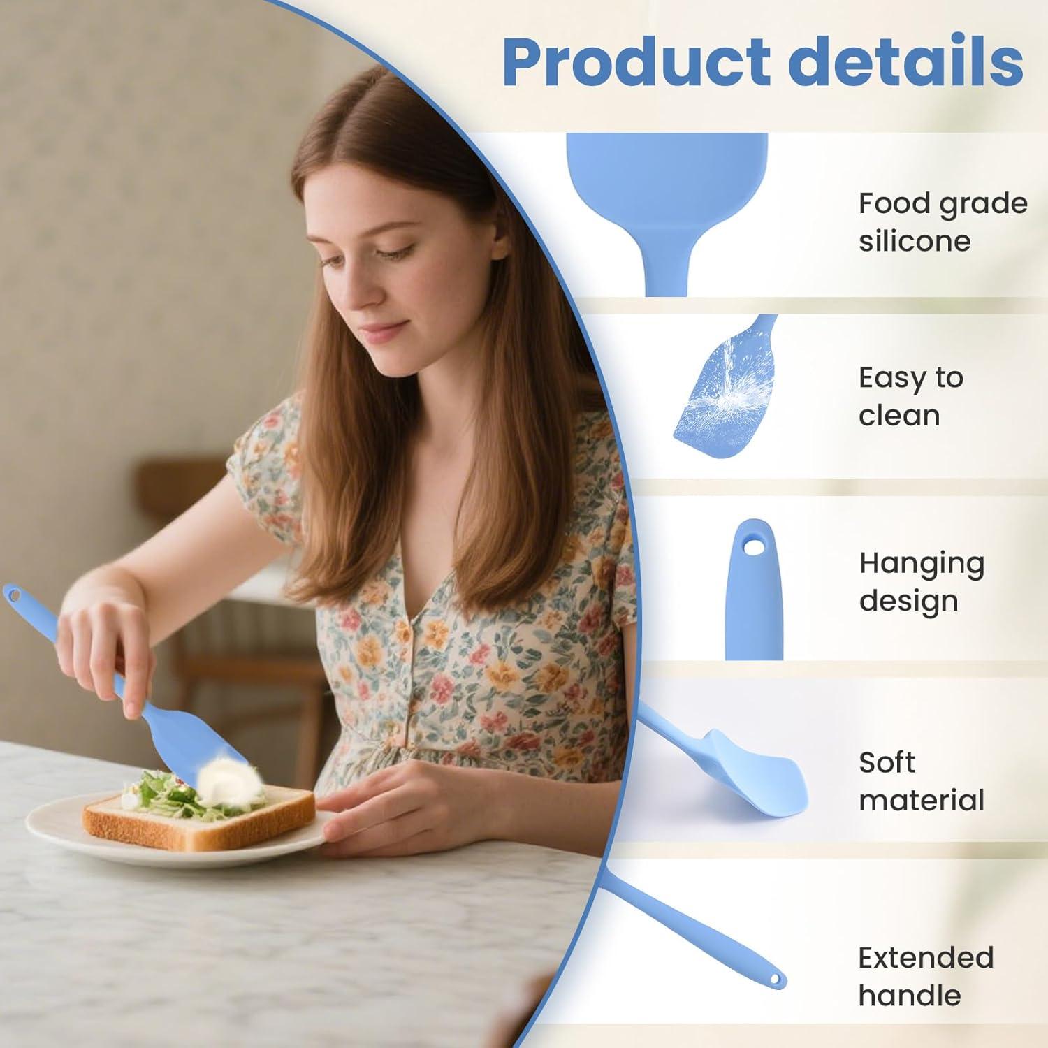 Juego de Espátulas de Silicona Verwohnt 3 Piezas Azul