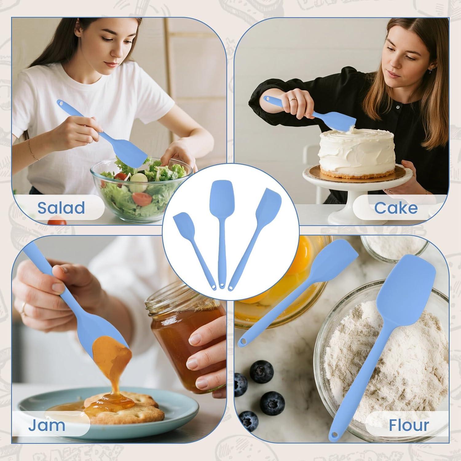 Juego de Espátulas de Silicona Verwohnt 3 Piezas Azul