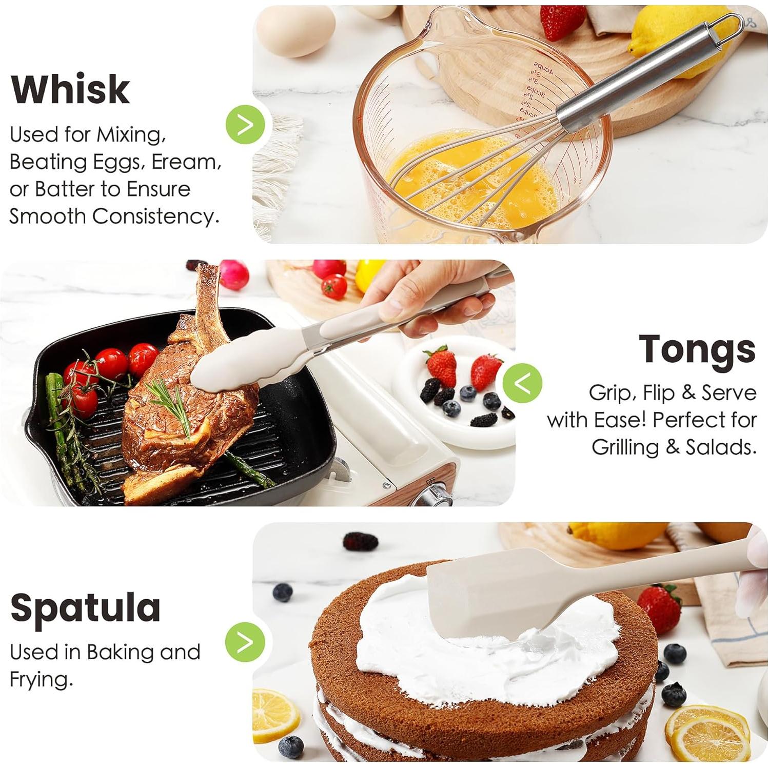 Juego de Utensilios de Cocina Fyvva 35 Piezas Silicona Acero