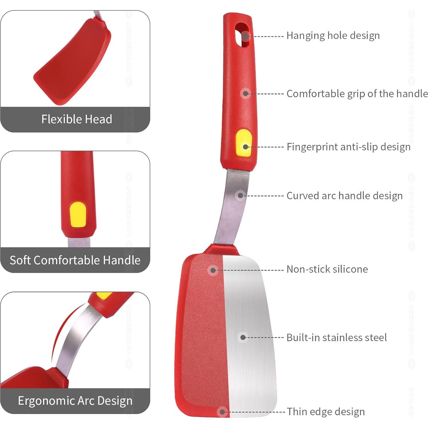 Juego de 3 Espátulas de Silicona Collfa Resistente al Calor