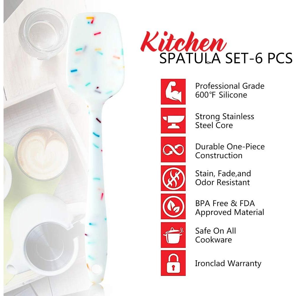 Juego de Espátulas de Silicona SHEbaking 6 Piezas Resistente al Calor