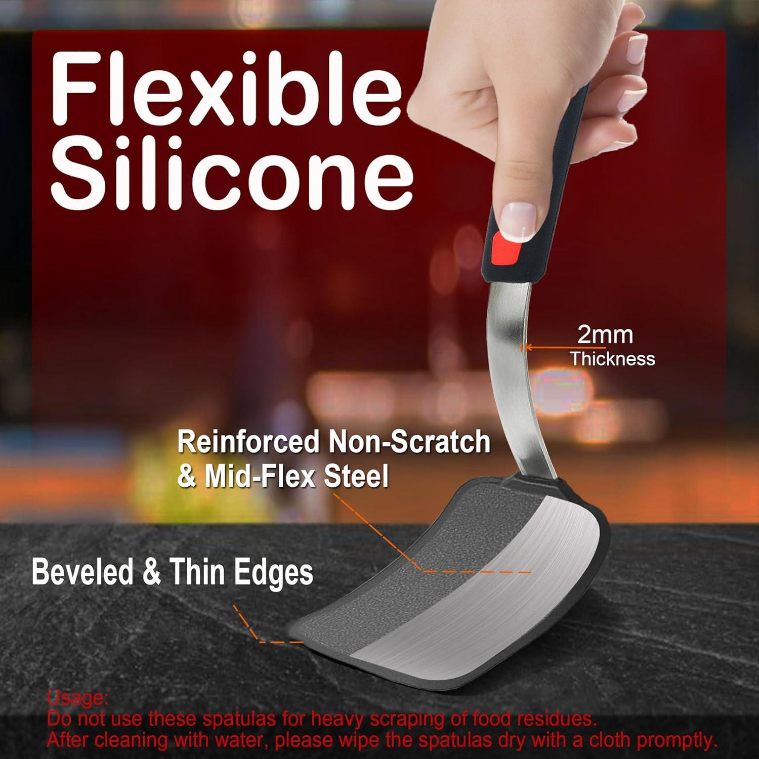 Juego de Espátulas de Silicona BodiCal 2 Piezas Resistente al Calor