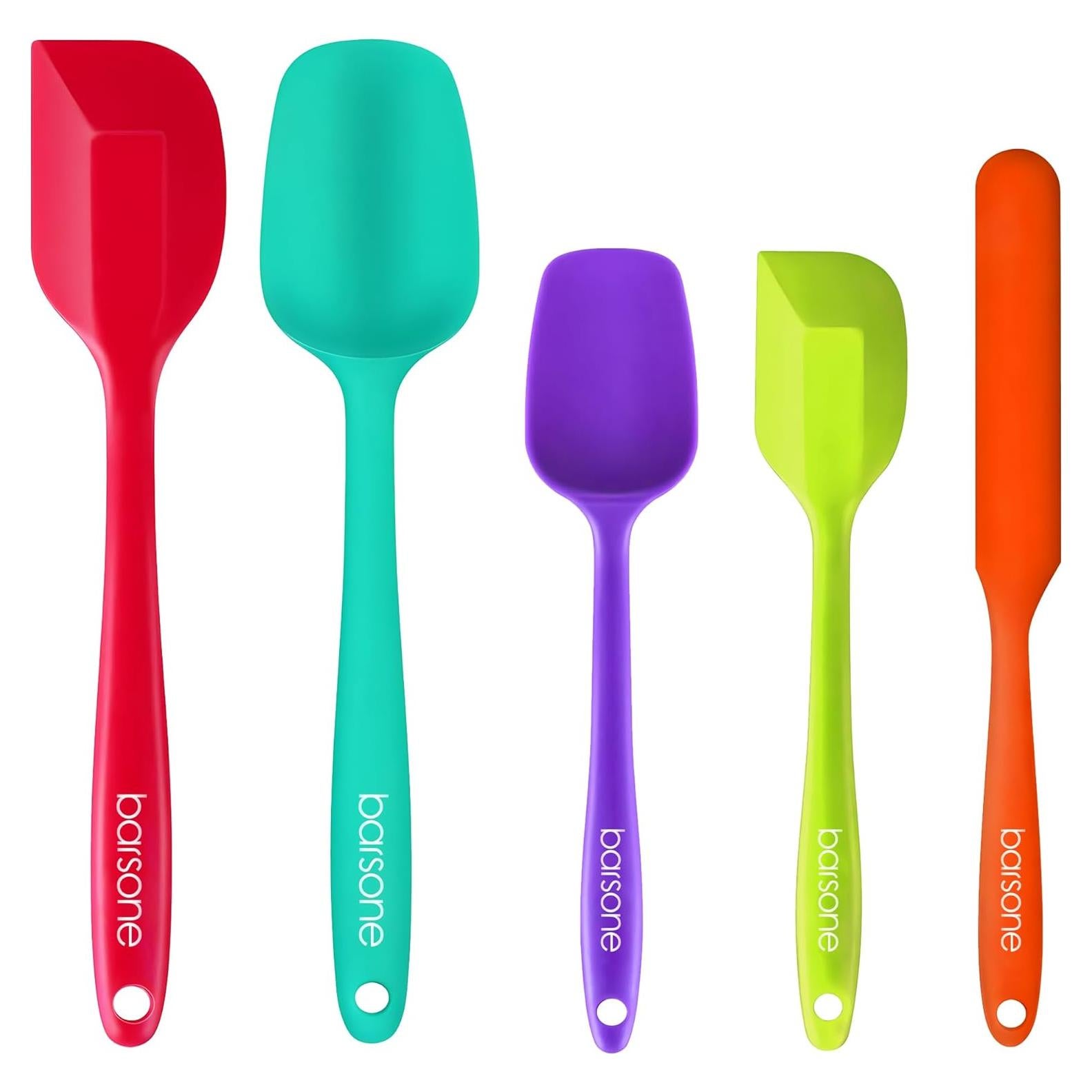 Conjunto de Espátulas de Silicona 5 Piezas Barsone Multicolor