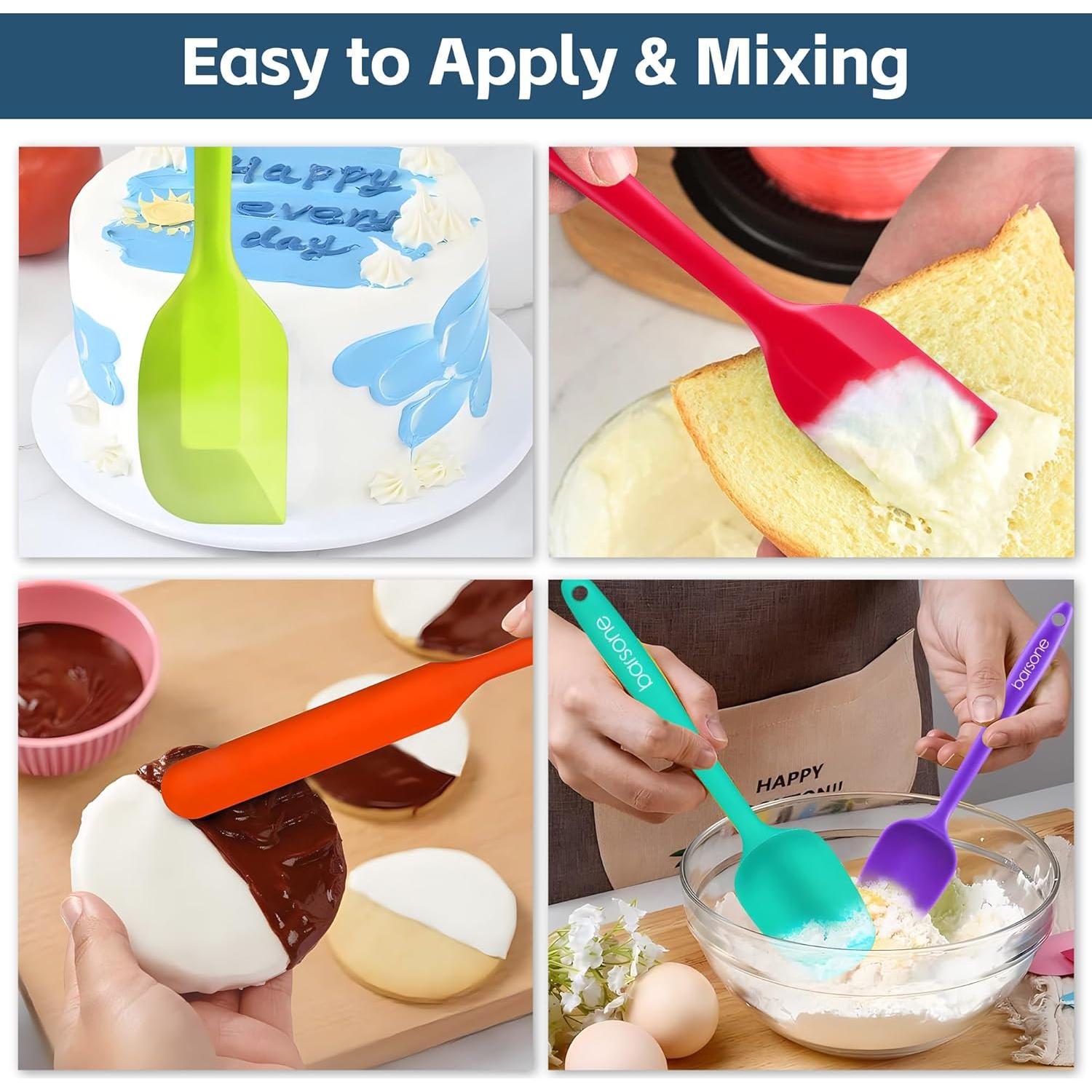 Conjunto de Espátulas de Silicona 5 Piezas Barsone Multicolor