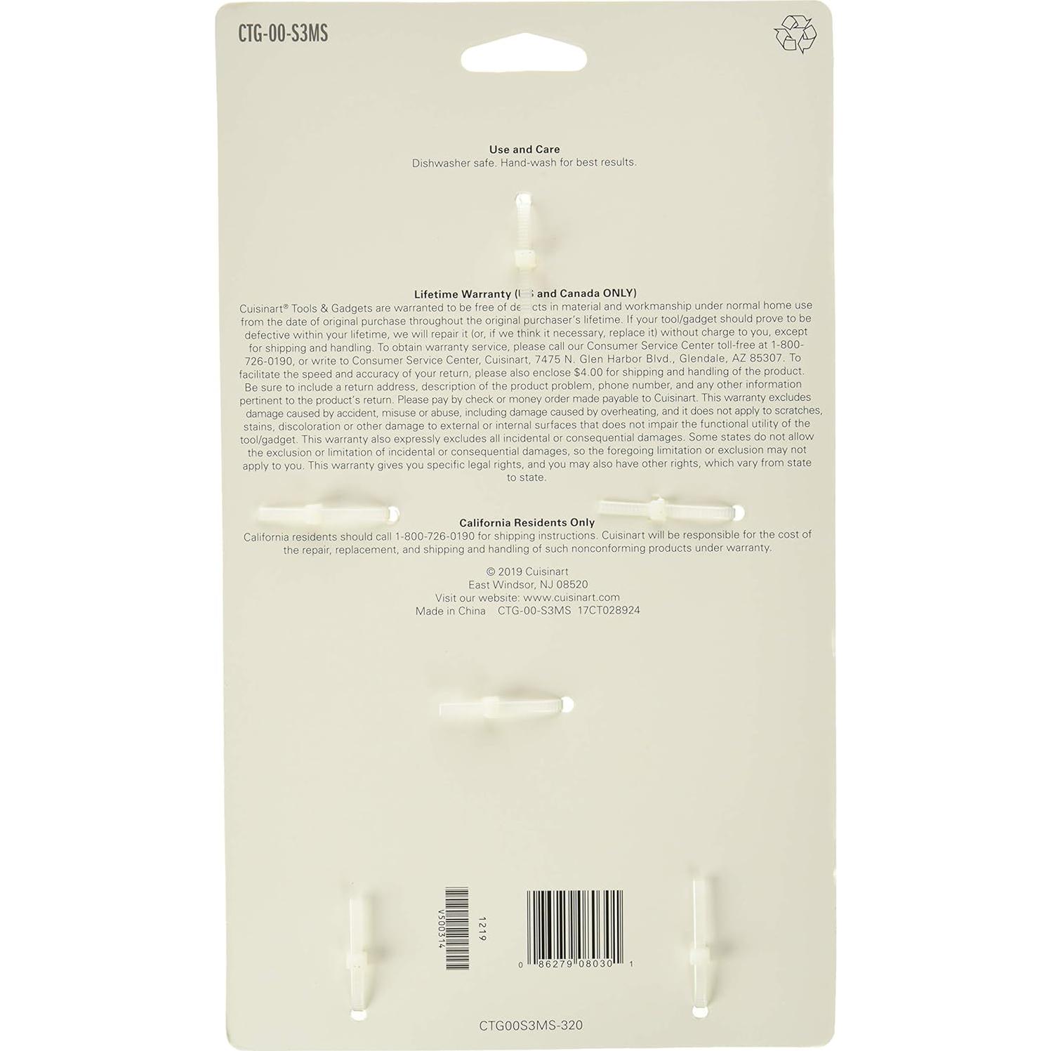 Juego de 3 Espátulas Mini Cuisinart de Silicón Multicolor