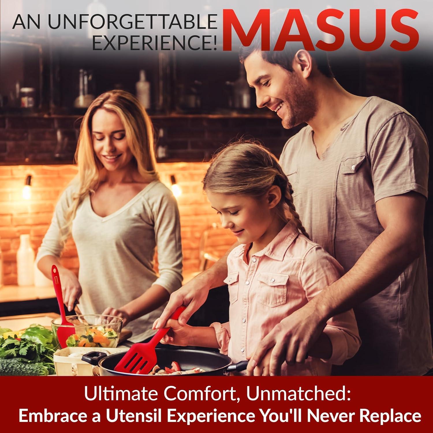 Juego de Espátulas de Silicona Masus 4 Piezas Resistente al Calor