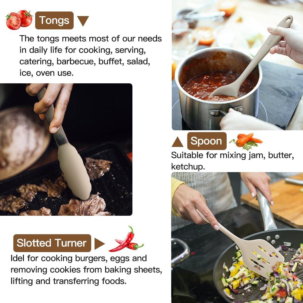 Juego de Utensilios de Cocina BESTZMWK - 11 Piezas Silicona