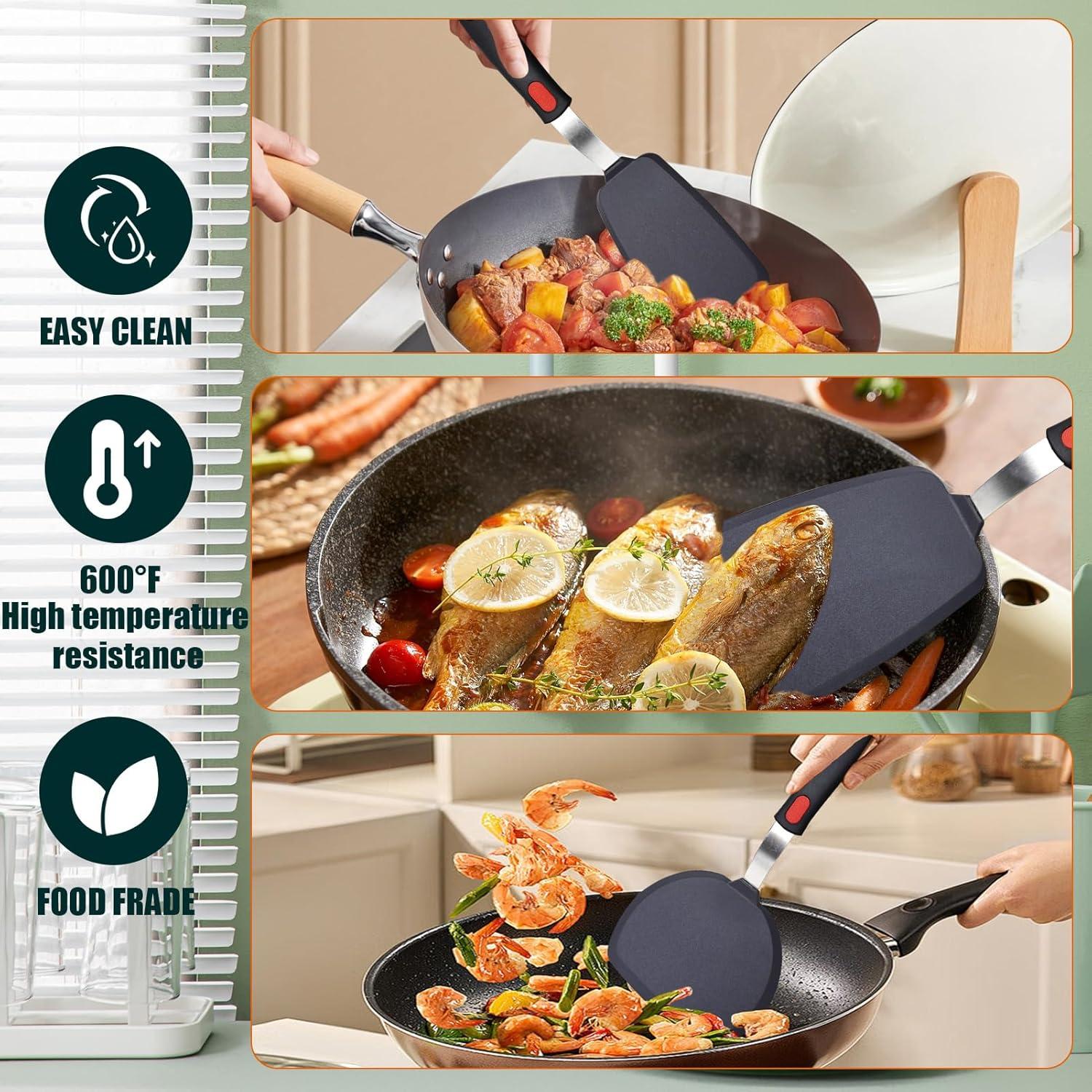 Juego de 3 Espátulas de Silicona TOTDTDA Resistente al Calor