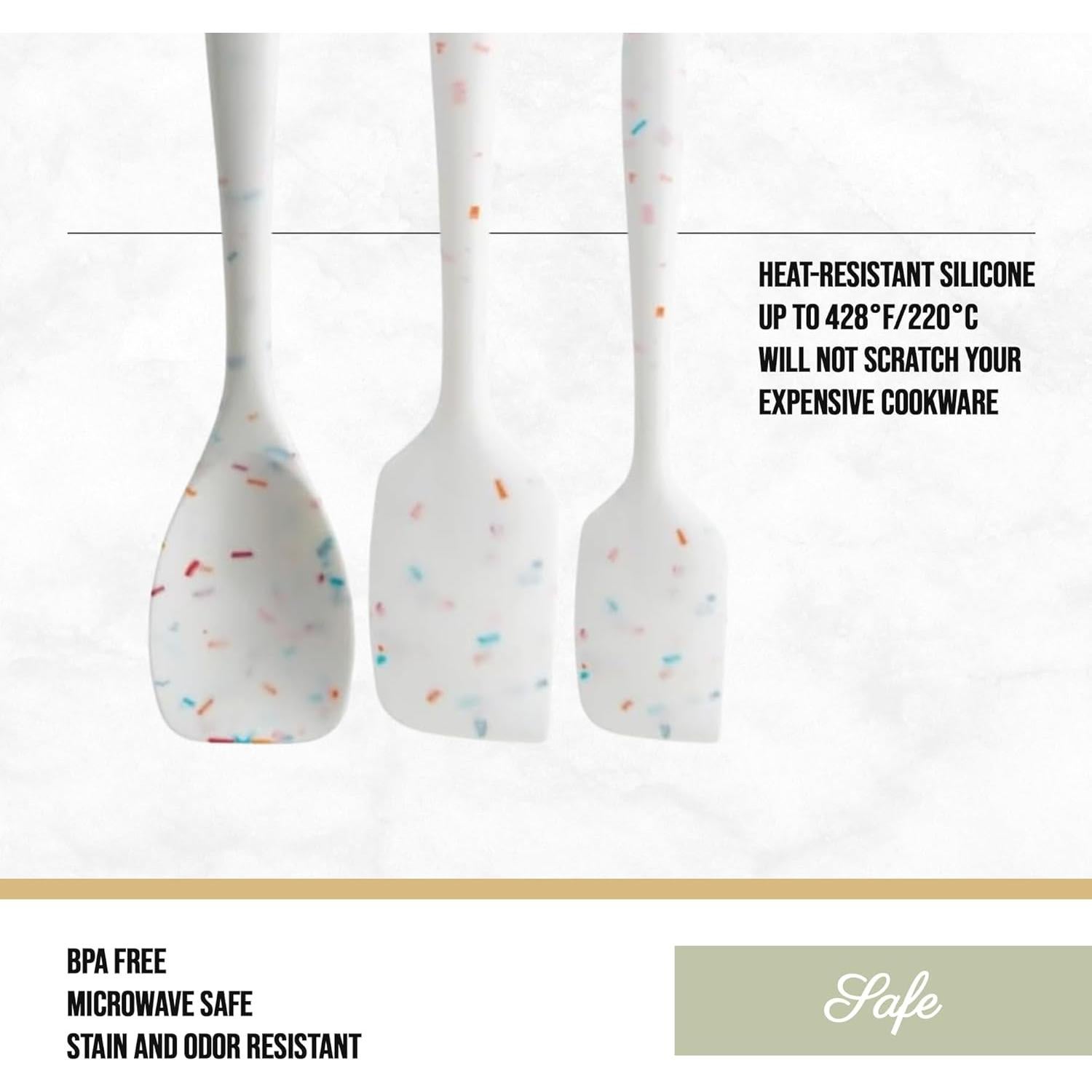 Juego de Utensilios de Silicona Trudeau - 3 Piezas - Resistente al Calor