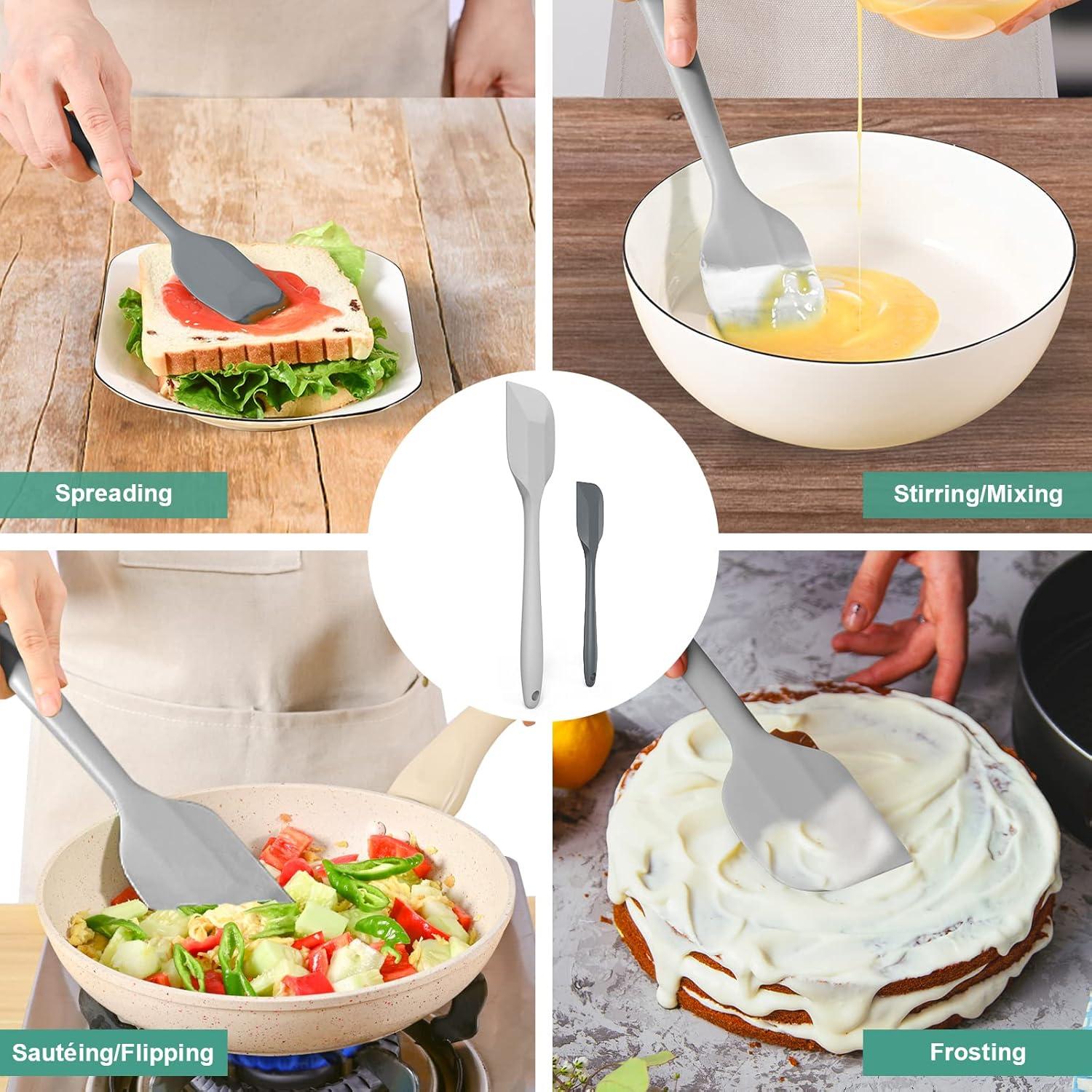 Juego de Espátulas de Silicona AcoWELL 4 Piezas Resistentes al Calor