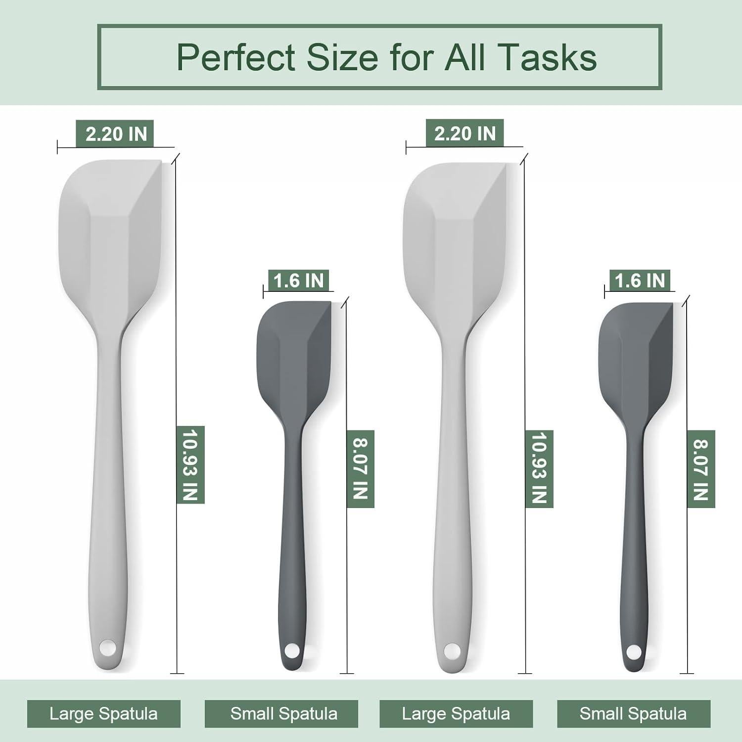 Juego de Espátulas de Silicona AcoWELL 4 Piezas Resistentes al Calor