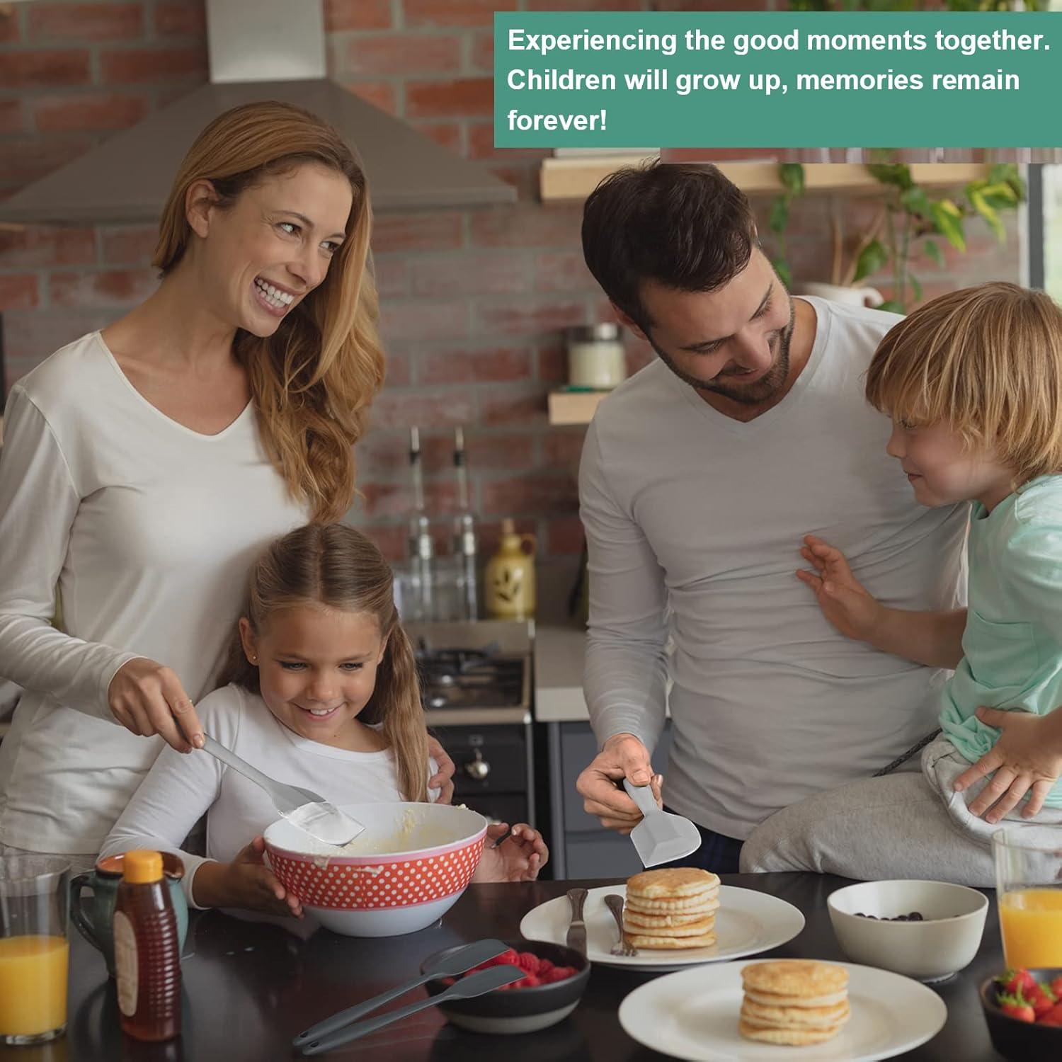 Juego de Espátulas de Silicona AcoWELL 4 Piezas Resistentes al Calor