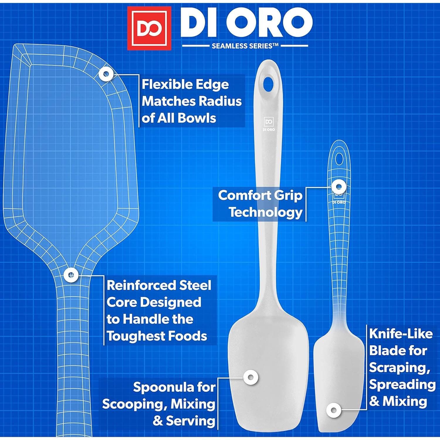 Conjunto de Espátulas de Silicona DI ORO - 3 Piezas Resistente al Calor