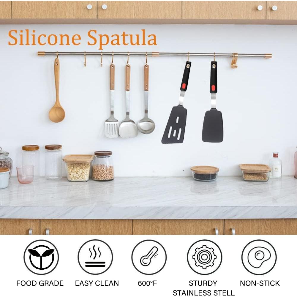 Juego de 2 Espátulas de Silicona Wiztoynia Resistente al Calor