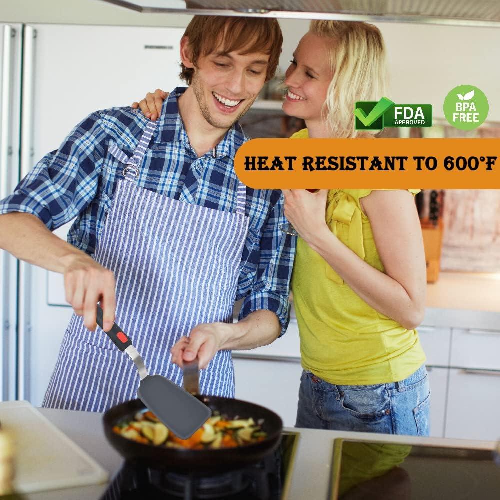 Juego de 2 Espátulas de Silicona Wiztoynia Resistente al Calor