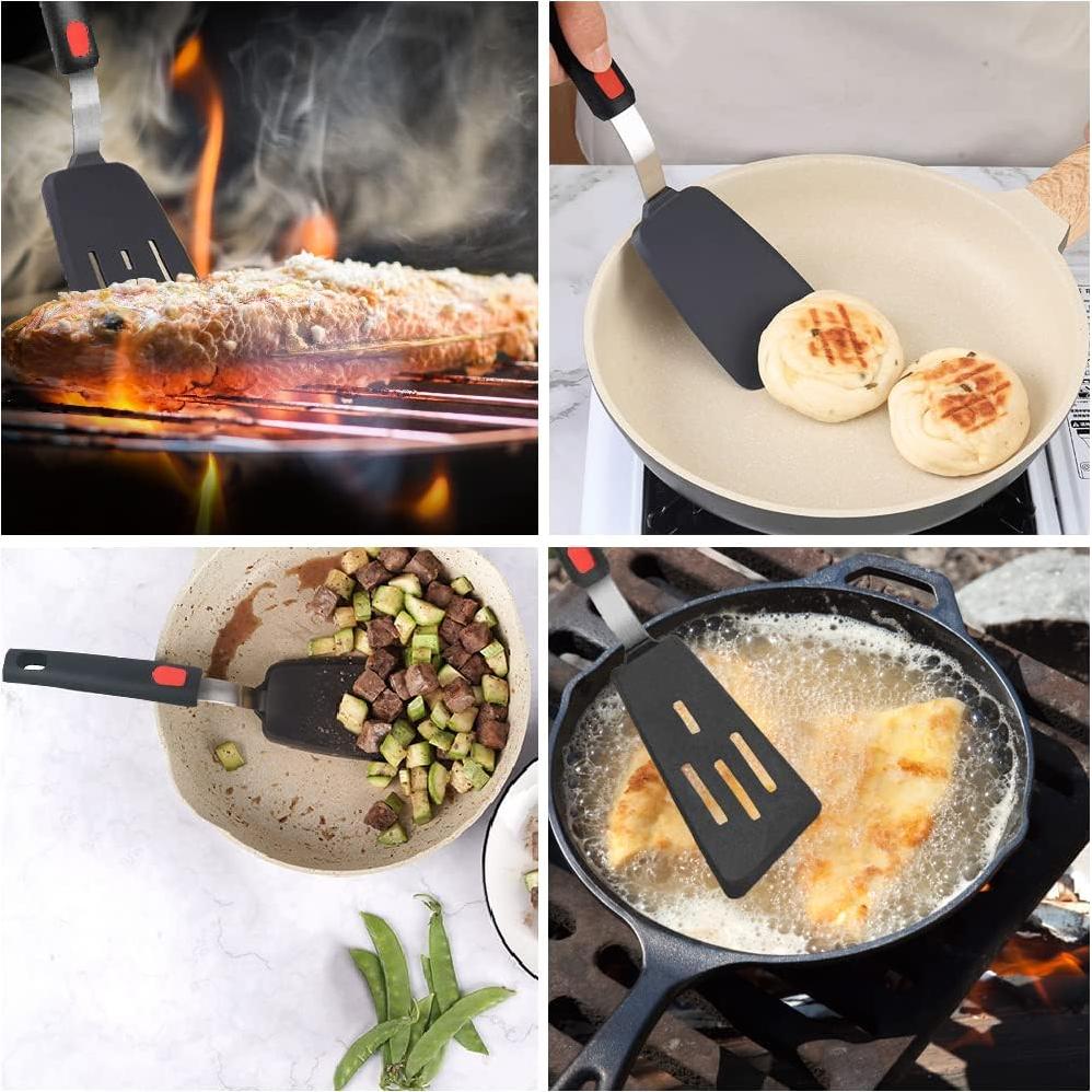 Juego de 2 Espátulas de Silicona Wiztoynia Resistente al Calor