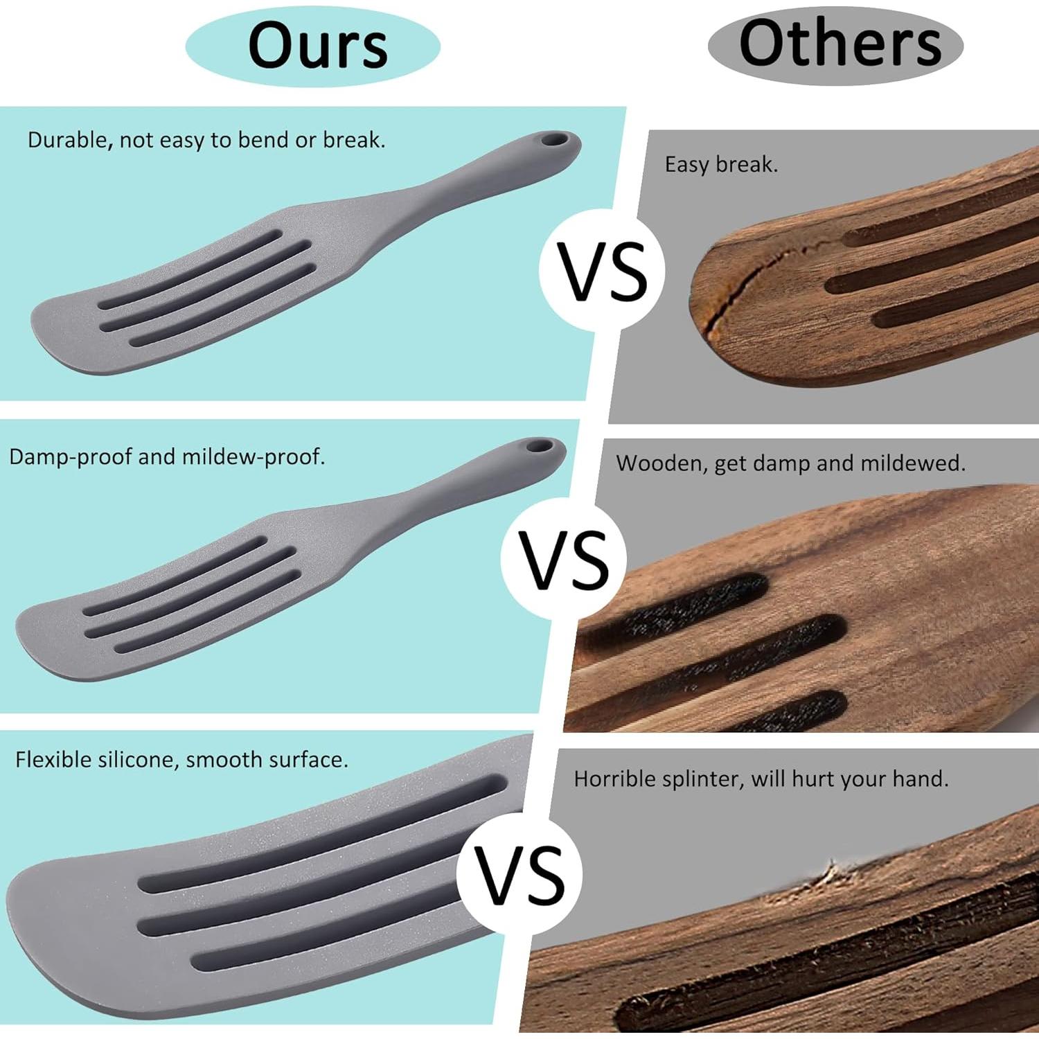 Juego de 4 Espátulas de Silicona Tongjude Resistente al Calor