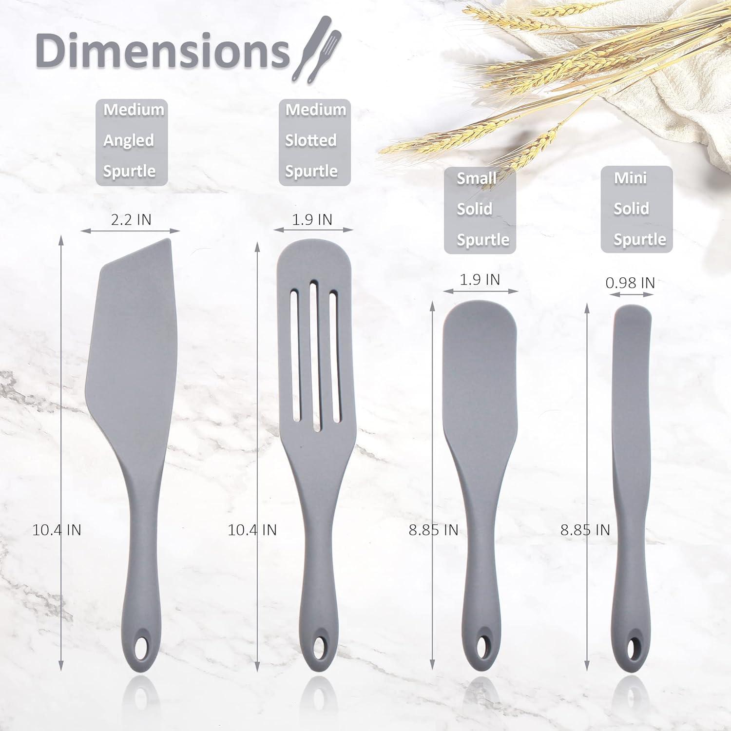 Juego de 4 Espátulas de Silicona Tongjude Resistente al Calor