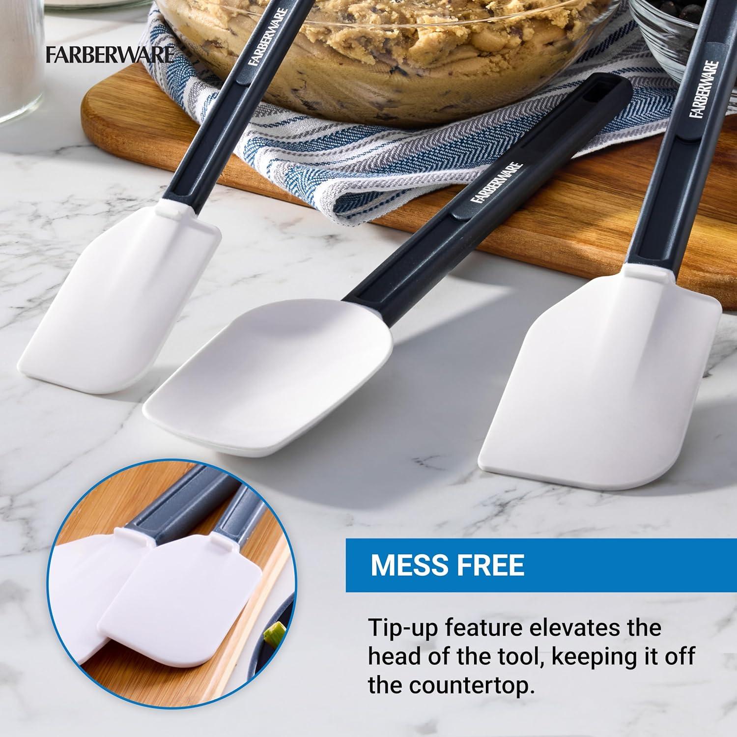 Juego de Espátulas de Silicona Pro 3 Piezas Farberware 25.4-38.1 cm