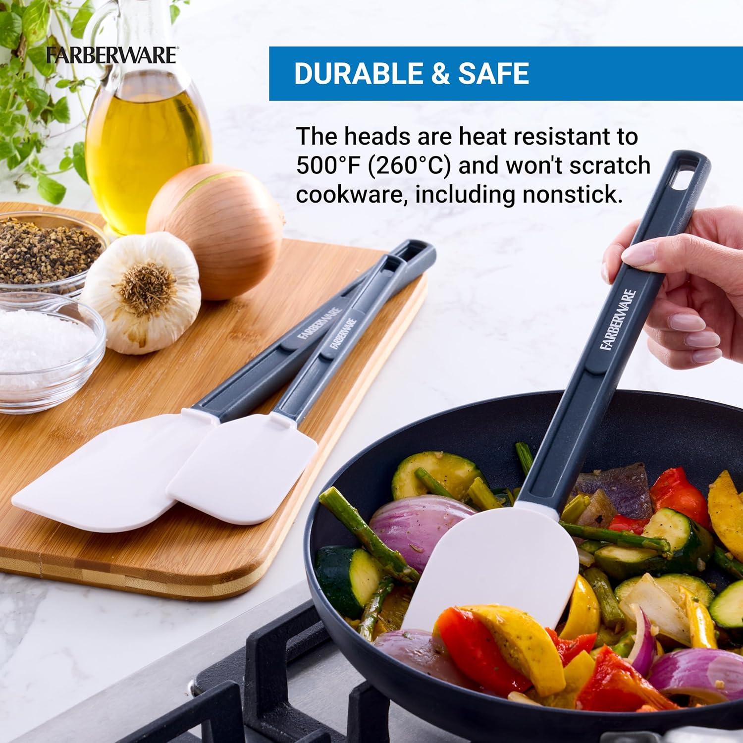 Juego de Espátulas de Silicona Pro 3 Piezas Farberware 25.4-38.1 cm