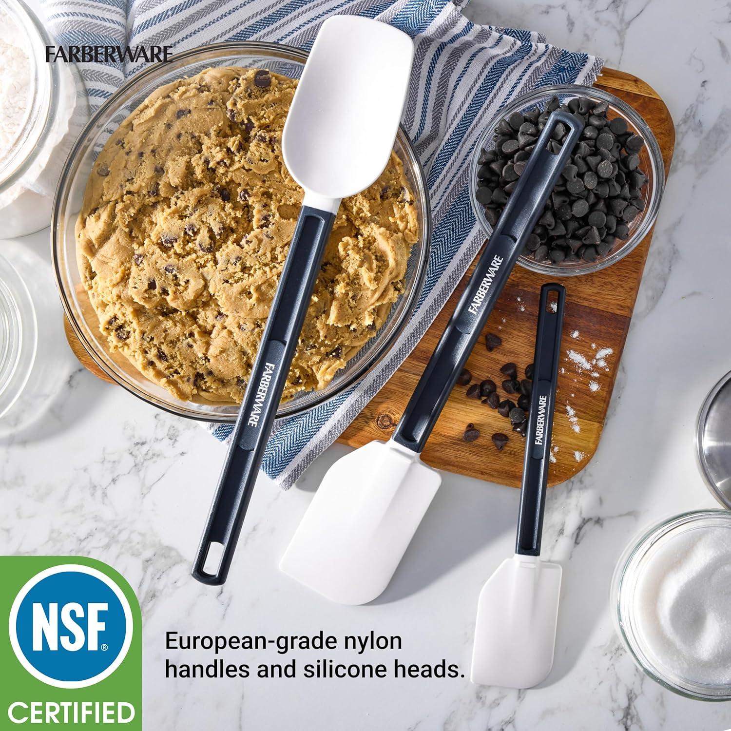 Juego de Espátulas de Silicona Pro 3 Piezas Farberware 25.4-38.1 cm