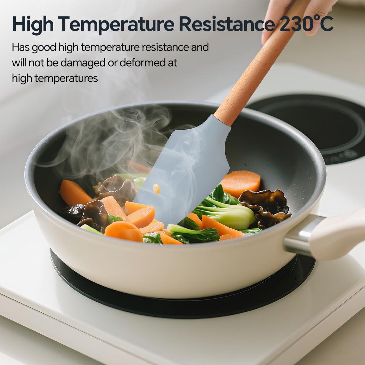 Juego de 5 espátulas de silicona SiypWok azul niebla