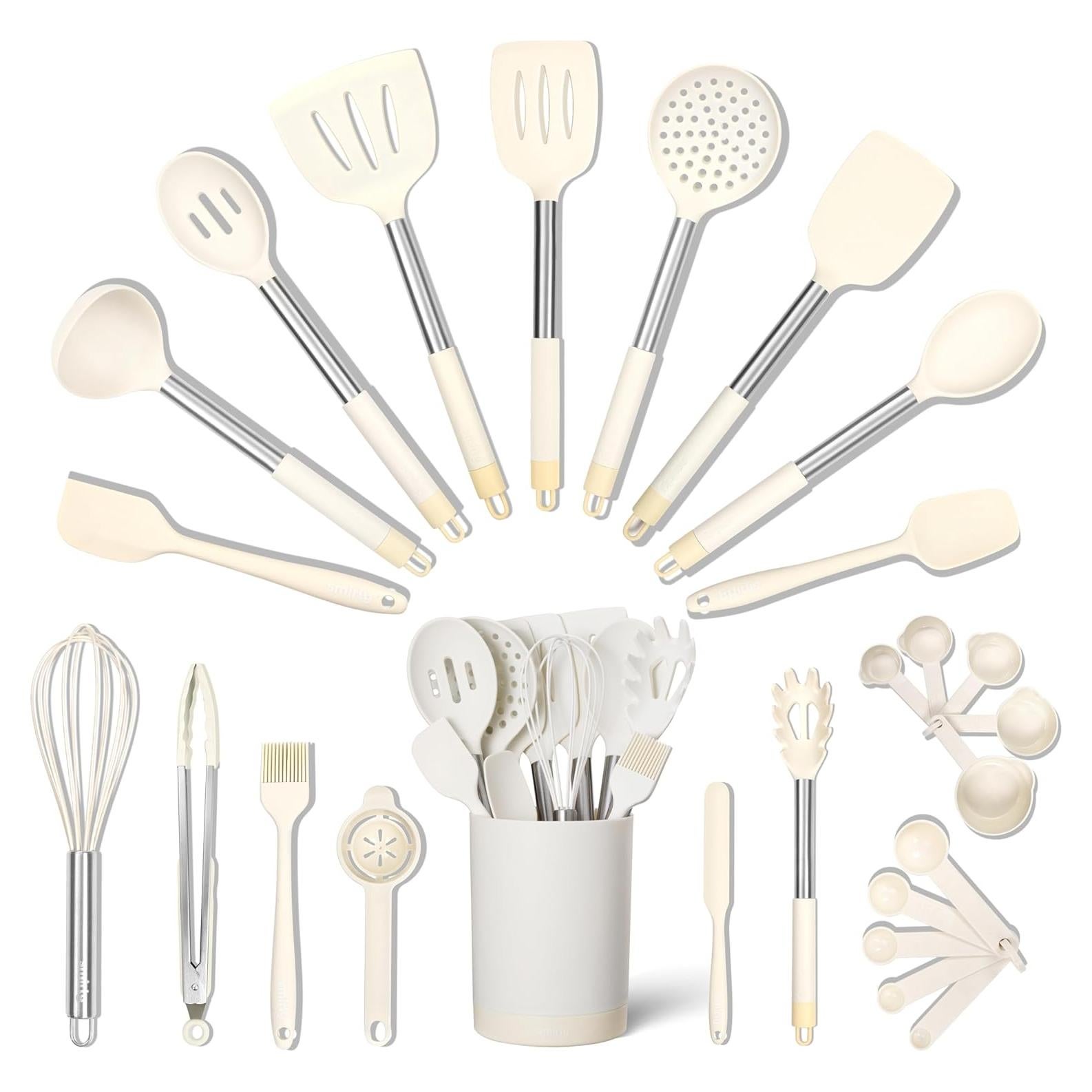 Juego de Utensilios de Cocina SMIRLY 26 Piezas Silicona y Acero