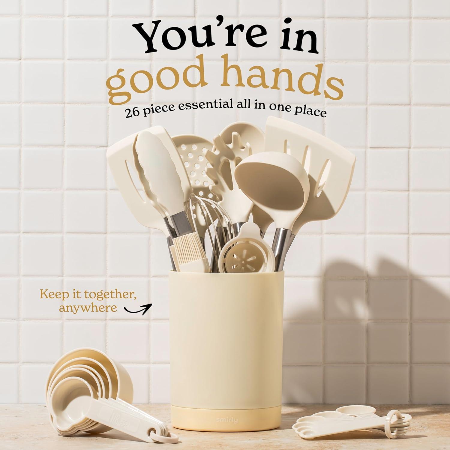 Juego de Utensilios de Cocina SMIRLY 26 Piezas Silicona y Acero