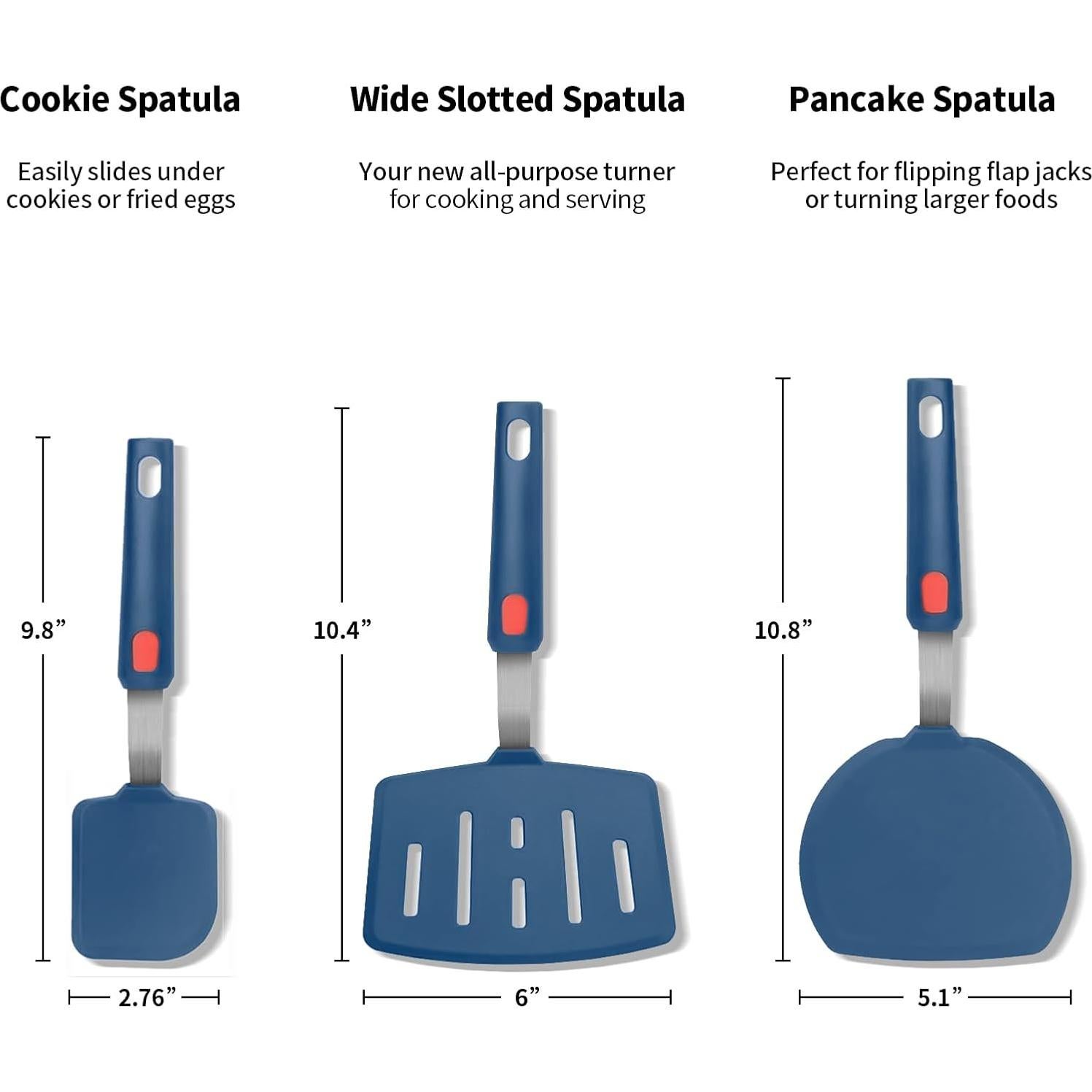 Juego de 3 Espátulas de Silicona Contiup Resistentes al Calor