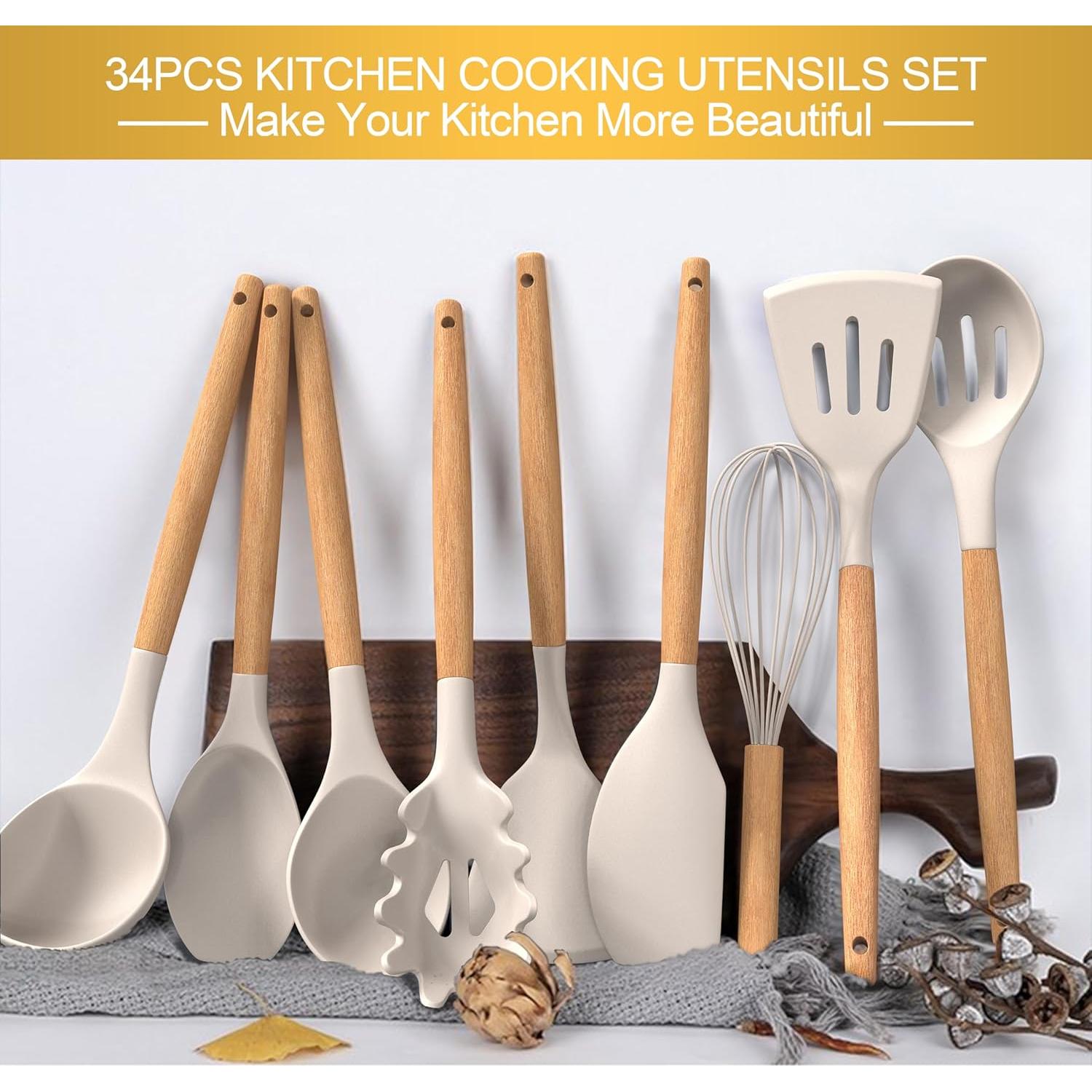 Juego de Utensilios de Cocina de Silicona CACOLES 43 Piezas