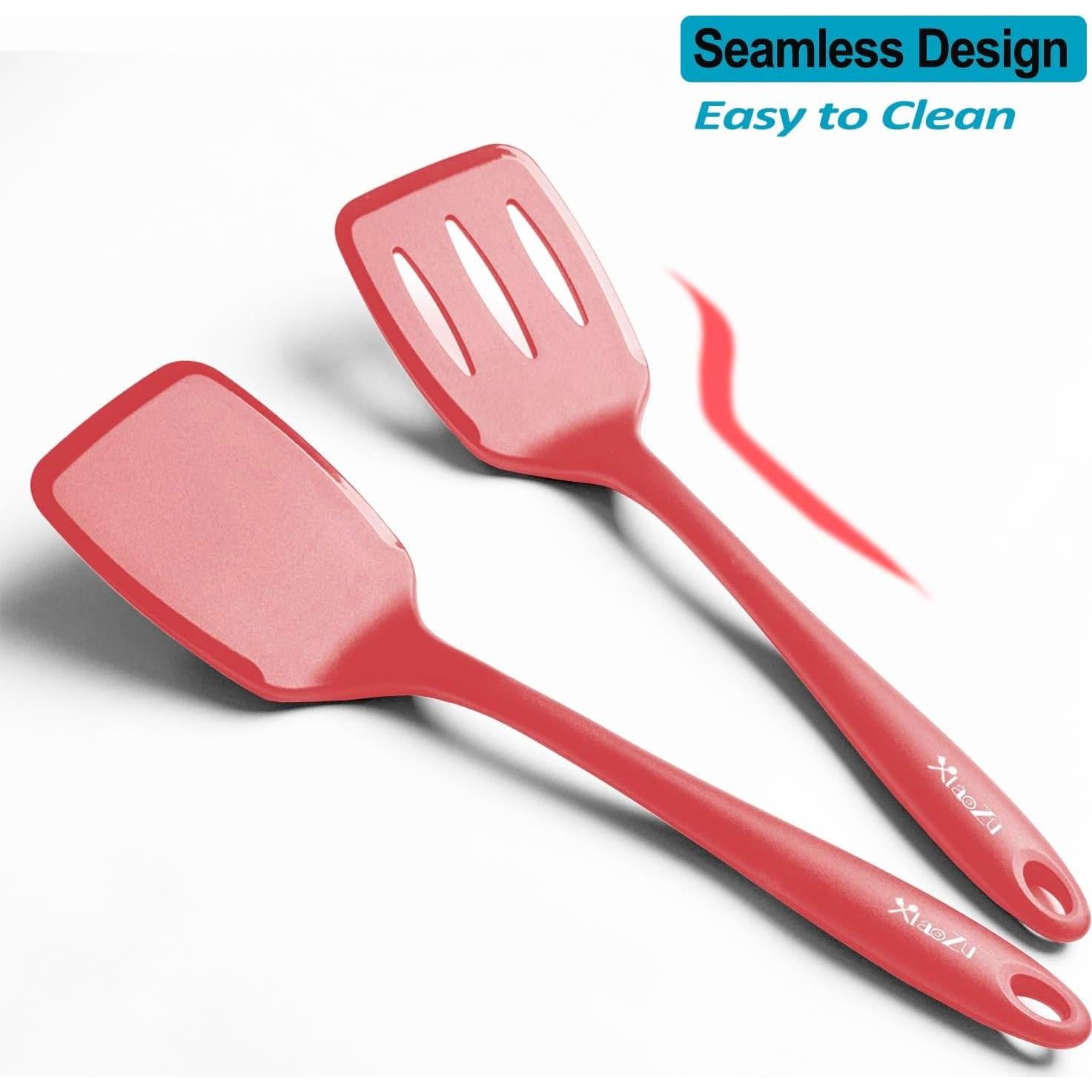 Juego de Espátulas de Silicona XiaoZu 34.5 cm Rojo Antiadherente
