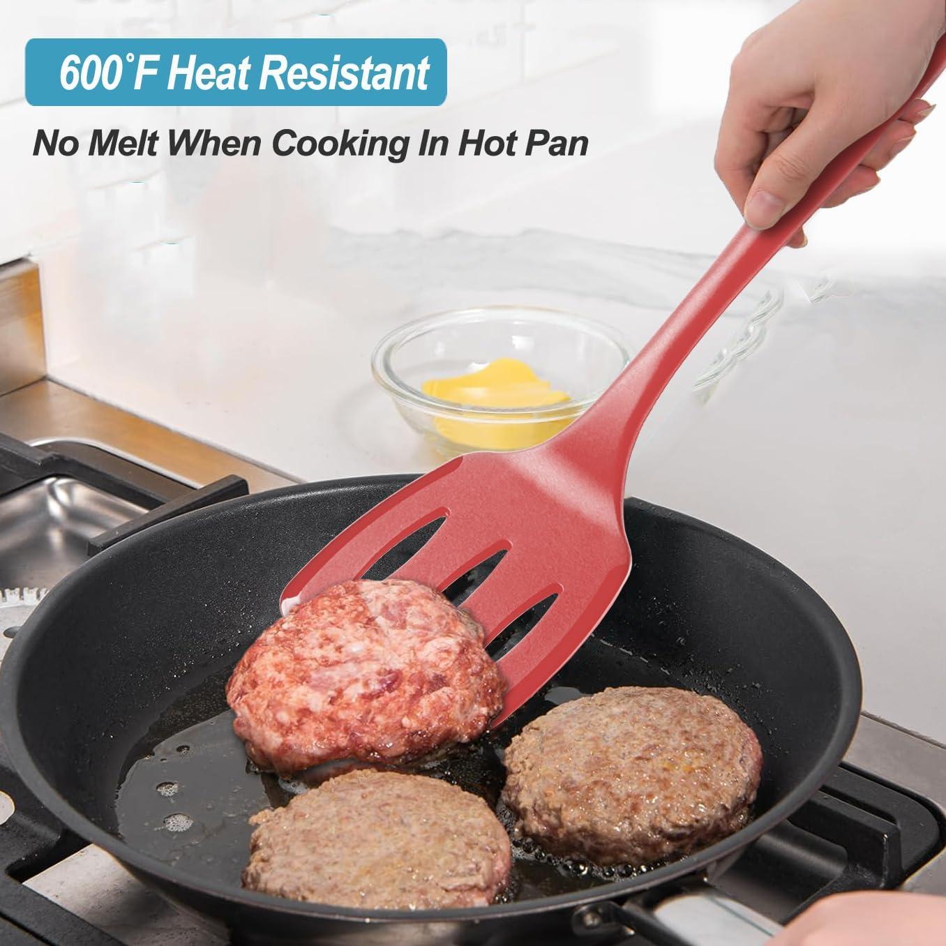 Juego de Espátulas de Silicona XiaoZu 34.5 cm Rojo Antiadherente