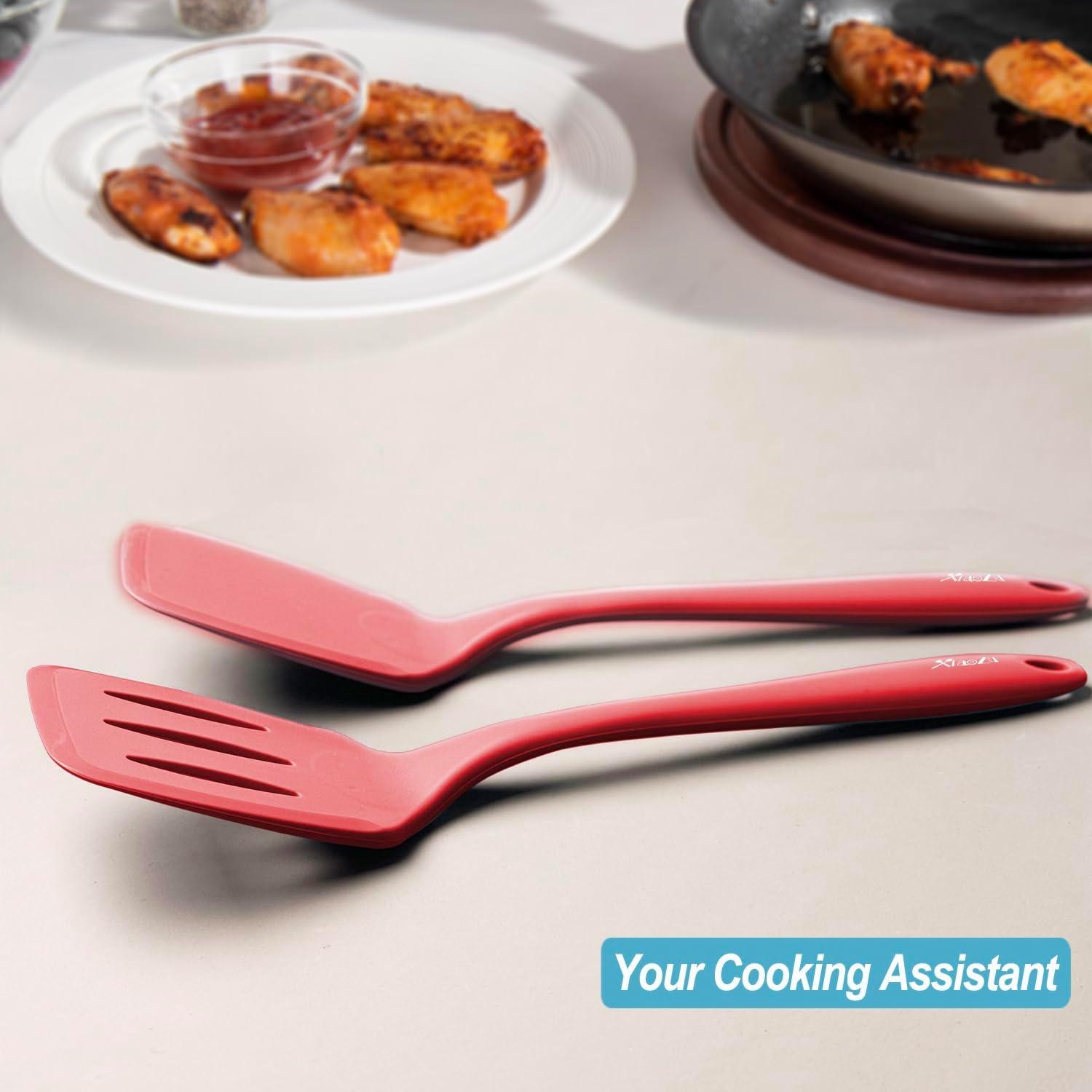 Juego de Espátulas de Silicona XiaoZu 34.5 cm Rojo Antiadherente