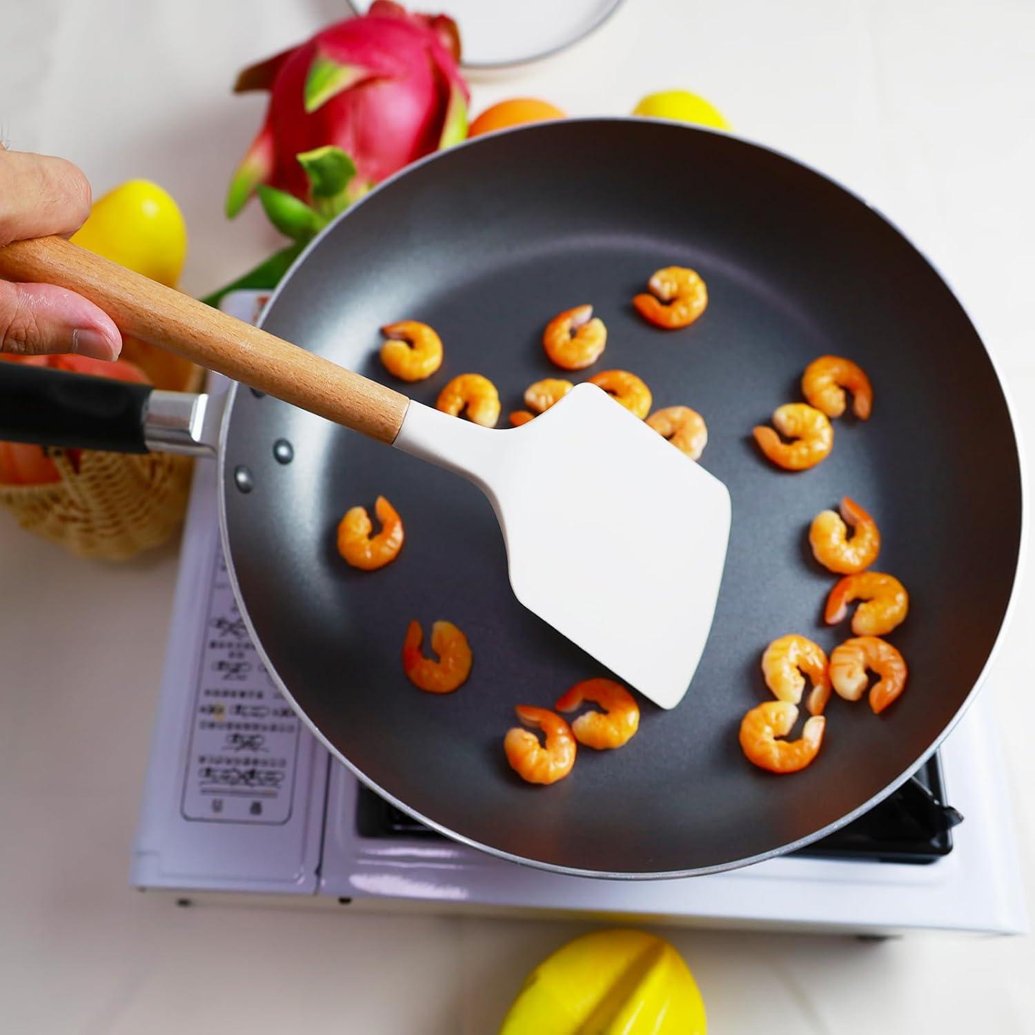 Juego de Espátulas de Silicona KLAQQED 2 Piezas Resistente al Calor