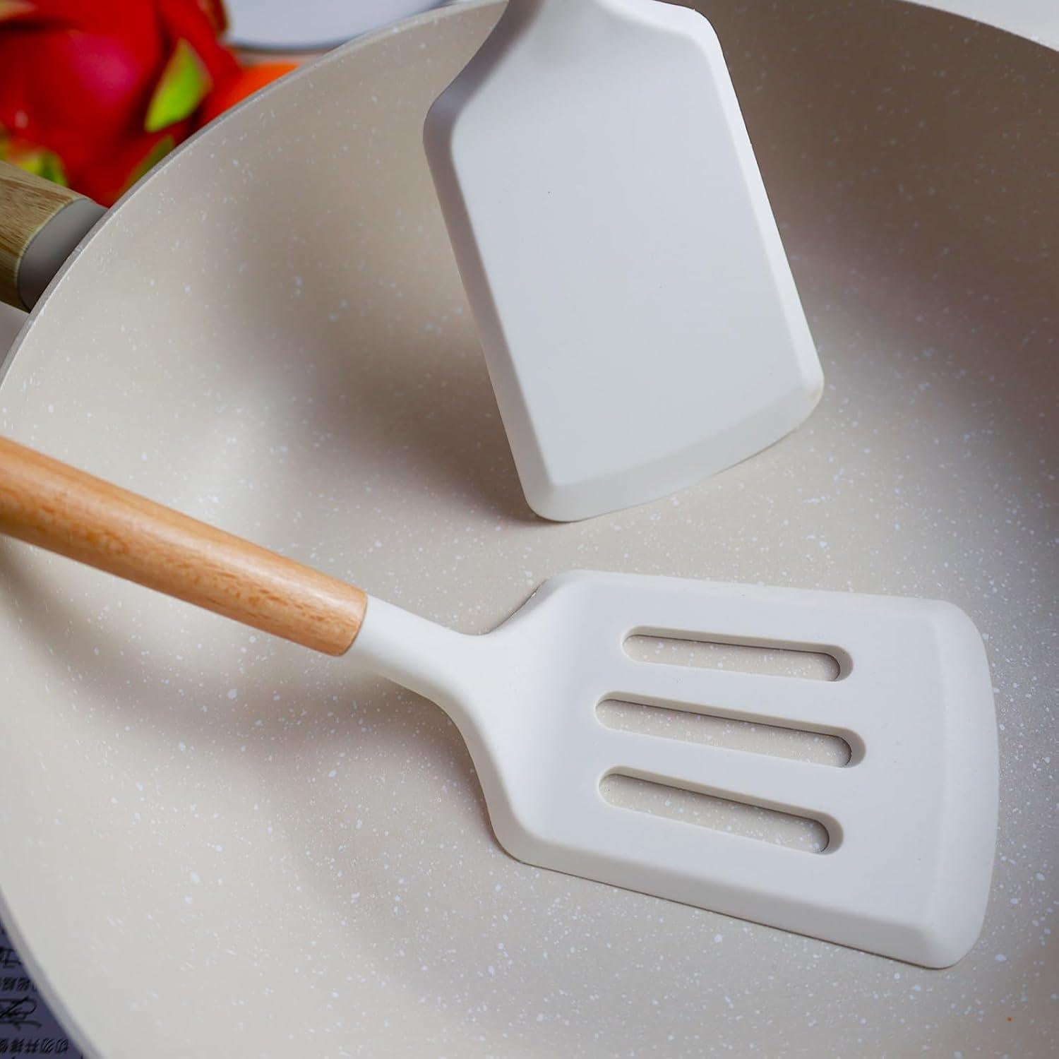 Juego de Espátulas de Silicona KLAQQED 2 Piezas Resistente al Calor