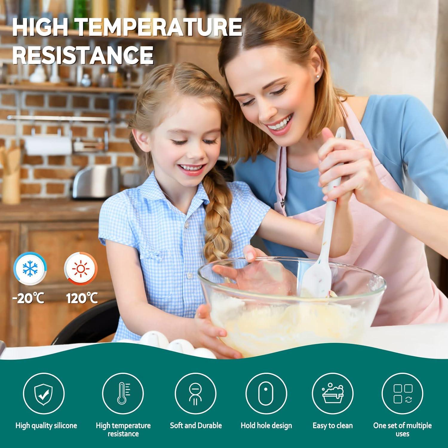 Juego de Espátulas de Silicona 6 Piezas YuLohass Blanco