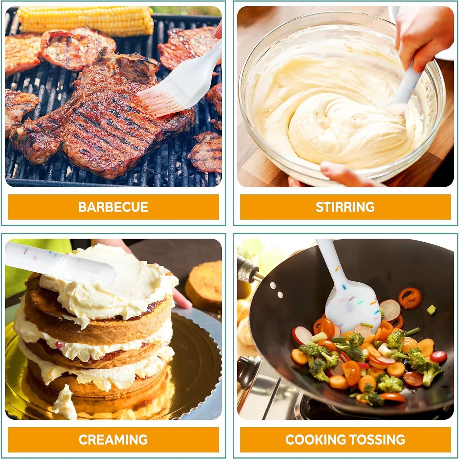 Juego de Espátulas de Silicona 6 Piezas YuLohass Blanco