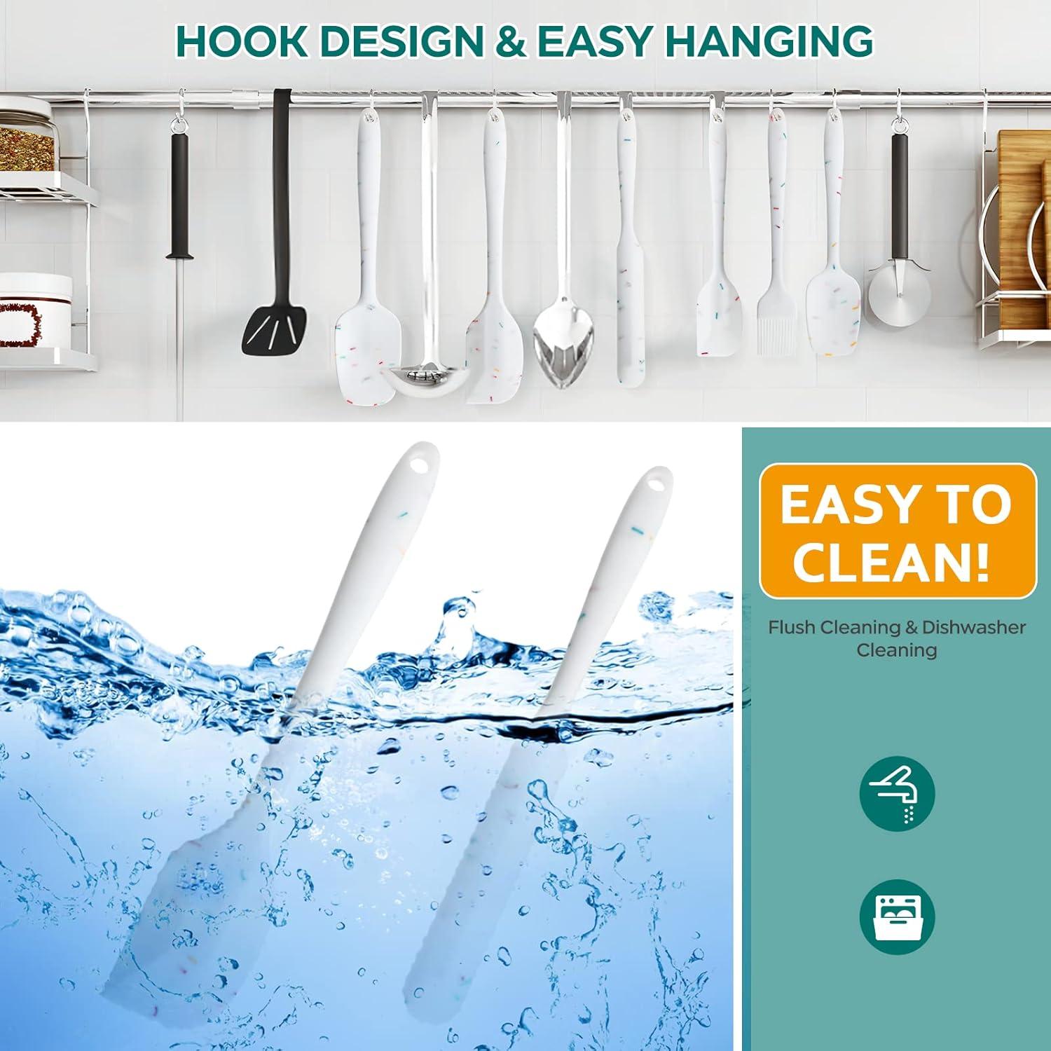 Juego de Espátulas de Silicona 6 Piezas YuLohass Blanco