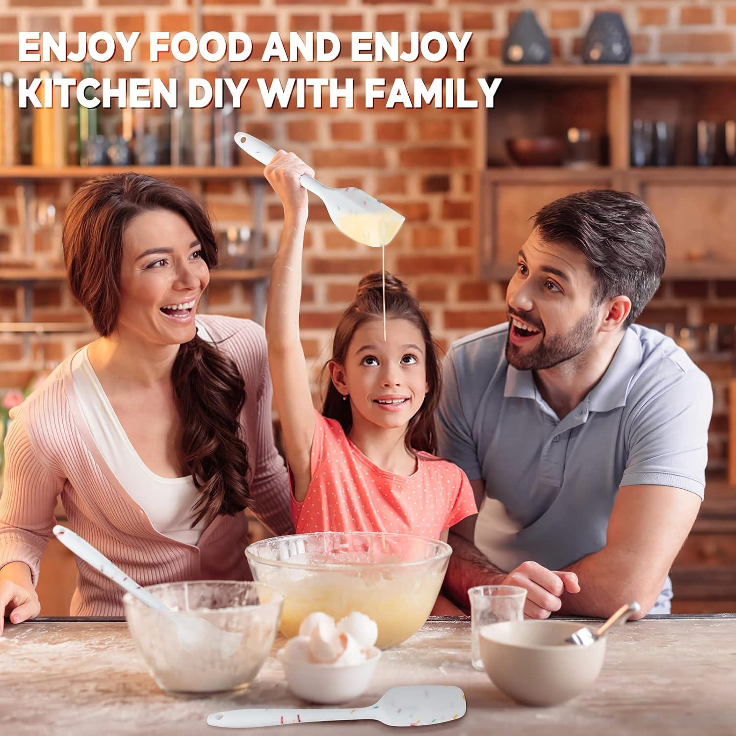 Juego de Espátulas de Silicona 6 Piezas YuLohass Blanco