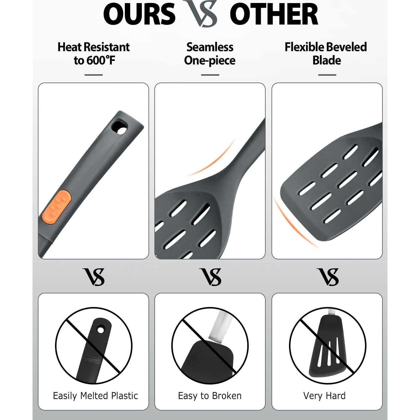 Juego de Utensilios de Cocina de Silicona DaiRen - 4 Piezas